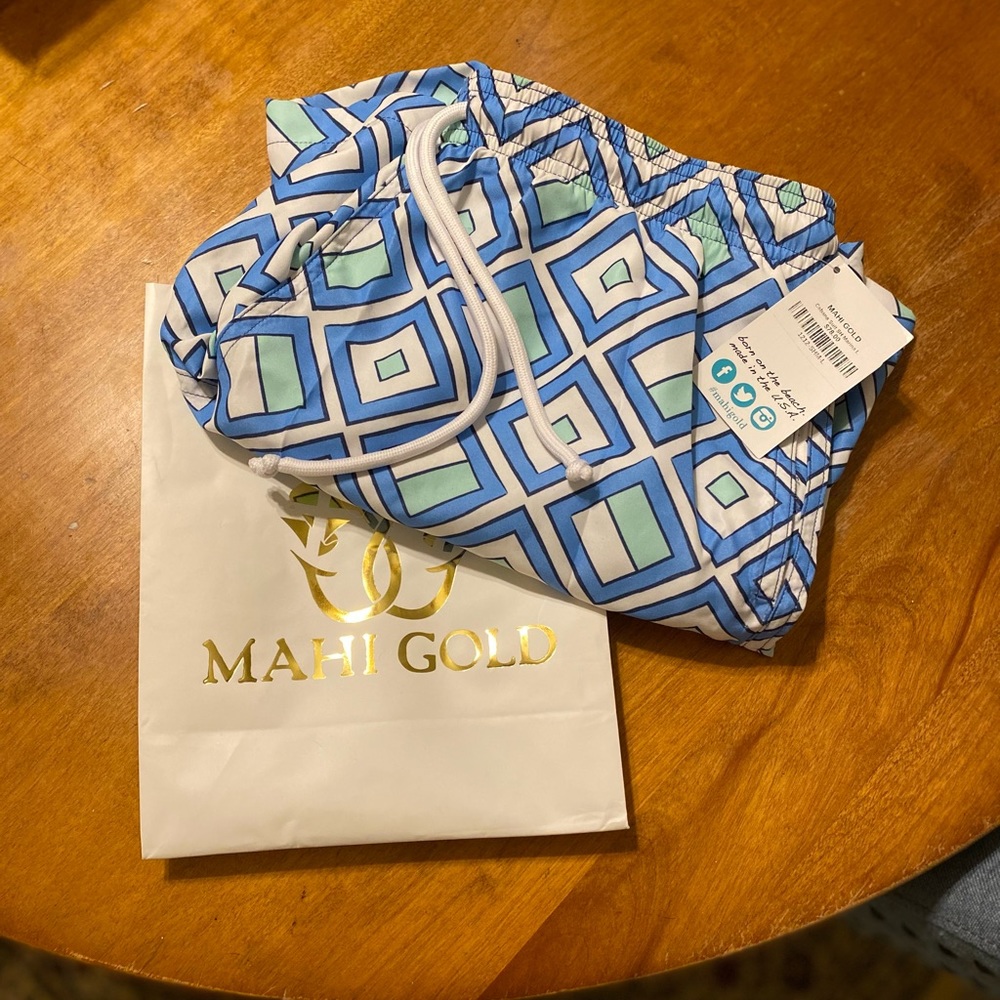 Men’s Mahi Gold swim shorts.